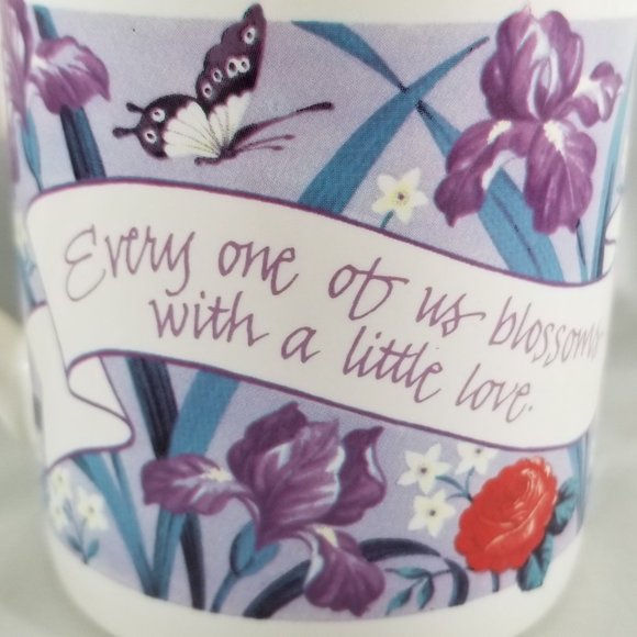 Carlton Cards Stoneware Everyone Blossoms with Love Butterfly Mug Coffee Tea - Picture 9 of 9